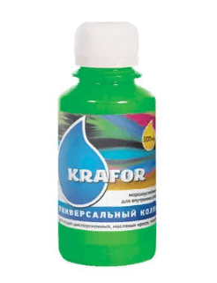 Колер универсальный Krafor ЗЕЛЕНЫЙ 100 мл 32 163