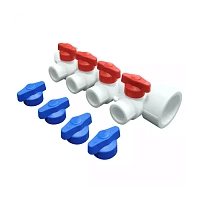 Коллектор PP-R VALFEX 32х20мм 4 выходов с кранами (1/7) 101133204 Коллектор PP-R VALFEX 32х20мм 4 выходов с кранами (1/7) 101133204