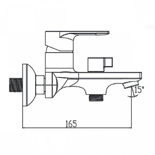 Смеситель ZENTA "Найс" для ванны короткий излив Z2203 Смеситель ZENTA "Найс" для ванны короткий излив Z2203