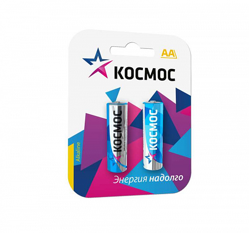 Батарейка КОСМОС LR LR6 BP-2 2шт алкалиновая 116489 Батарейка КОСМОС LR LR6 BP-2 2шт алкалиновая 116489