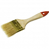 Кисть плоская ЗУБР, светлая щетина, деревянная ручка, 63мм 01099-063_z01