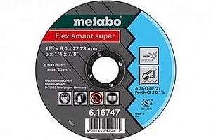 Круг шлифовальный ф125х6,0х22 для нержавейки Flexiamant Super1/10 Metabo 616747000 Круг шлифовальный ф125х6,0х22 для нержавейки Flexiamant Super1/10 Metabo 616747000