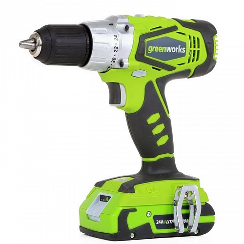 Шуруповерт аккумуляторный Greenworks G24DDK2X Шуруповерт аккумуляторный Greenworks G24DDK2X