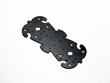 Пластина крепёжная фигурная черный матовый 135х60 ПКФ 135-60-SL