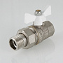 Шаровой кран 1/2" FM с накидной гайкой бабочка белая Valtec VT.227.NW.04