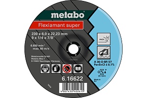Круг шлифовальный ф150х6,0х22 для нержавеющей стали Flexiamant Super1/25 Metabo 616604000 Круг шлифовальный ф150х6,0х22 для нержавеющей стали Flexiamant Super1/25 Metabo 616604000