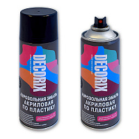 Эмаль аэрозольная по пластику Decorix 520 мл белая матовая 0117-24 DX Эмаль аэрозольная по пластику Decorix 520 мл белая матовая 0117-24 DX